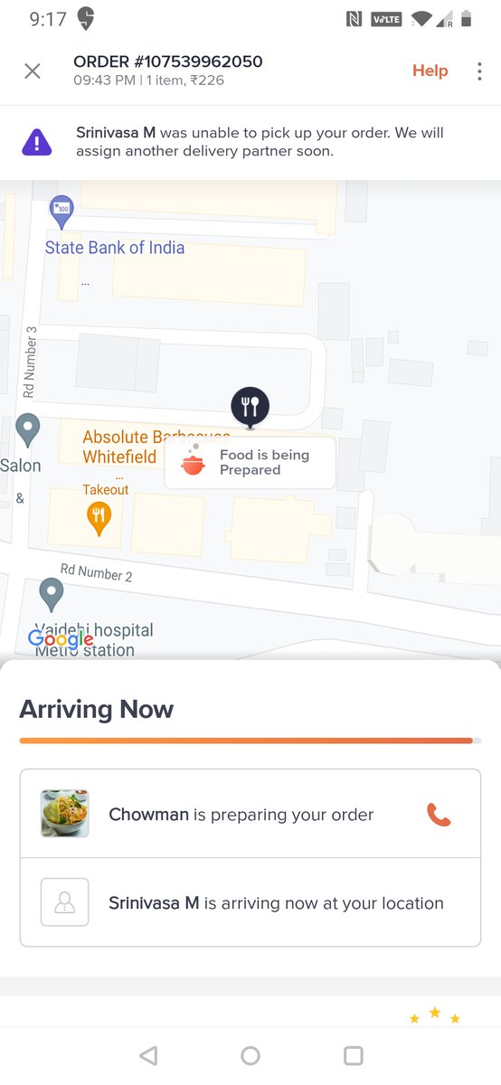 MathurMilind's tweet photo. @swiggy_in  I had an unbelievable experience last night. I ordered my food, it was prepared but was not delivered to me as there were no delivery partners available. Above that, I have experienced pathetic consumer handling. There was no human who could call me up. #107539962050 https://t.co/s6REFUxlJi