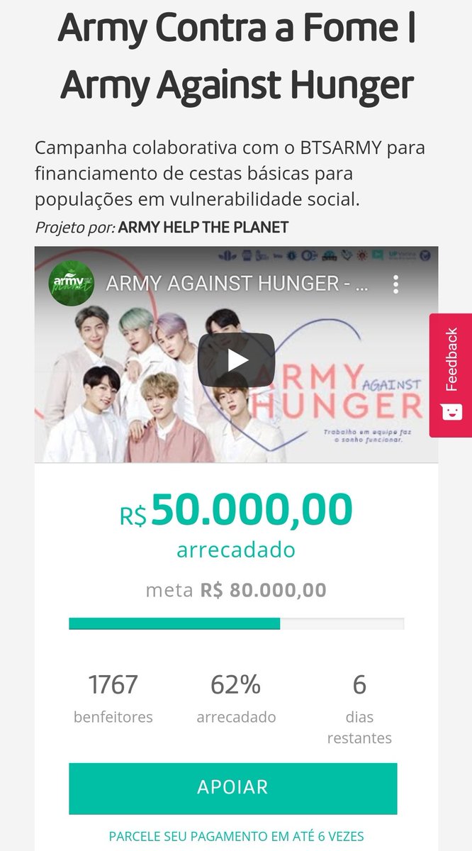 ARMY_HTP's tweet photo. Vocês são incríveis!! Falta só 30 mil.
Lembrem-se no primeiro dia campanha arrecadamos 27 mil e na campanha do pantanal 33 mil em 24 horas. Sabemos que com vocês tudo é possível e somos muito gratos pelo apoio de vocês a essa causa tão importante 💜 #BasicToSave50MIL @BTS_twt https://t.co/yc6urRKff3