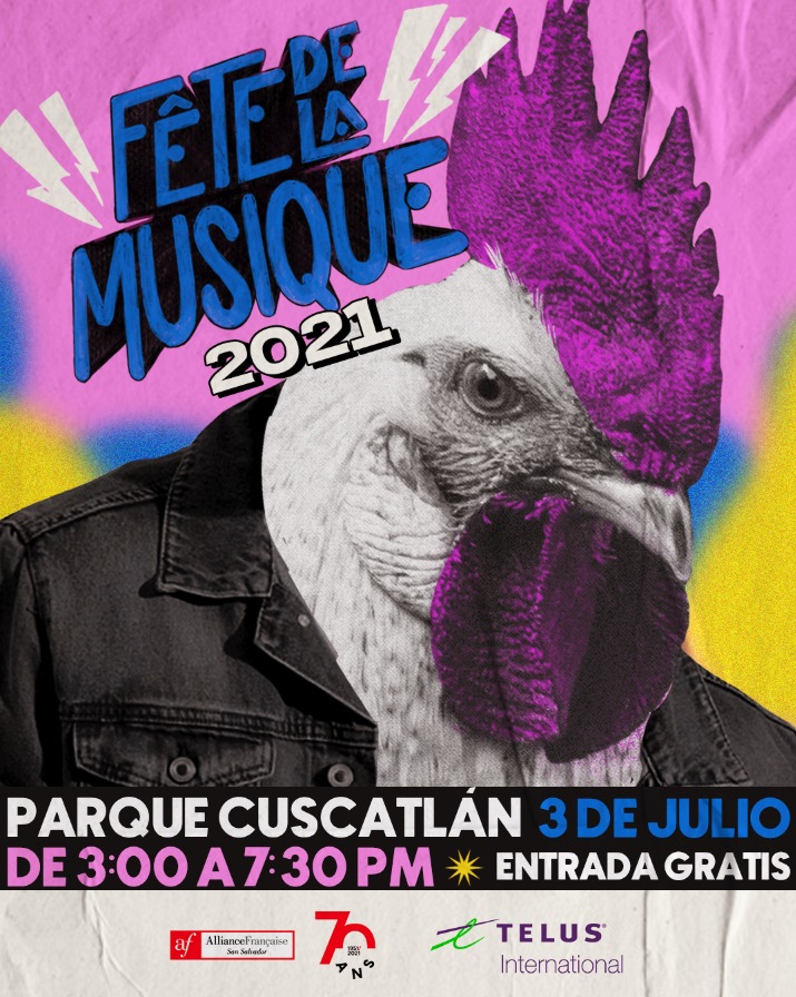 Uccelloserge's tweet photo. Feliz de anunciarles el regreso de la Fête de la Musique de San Salvador el 3 de julio en el @ParqueCuscatlan
Una #FDLMSV diferente pero que nos permitirá el regreso a los escenarios junto a 6 bandas salvadoreñas. En unos días les contamos más detalles😍🇸🇻🇨🇵 https://t.co/7cKr1DNEz9