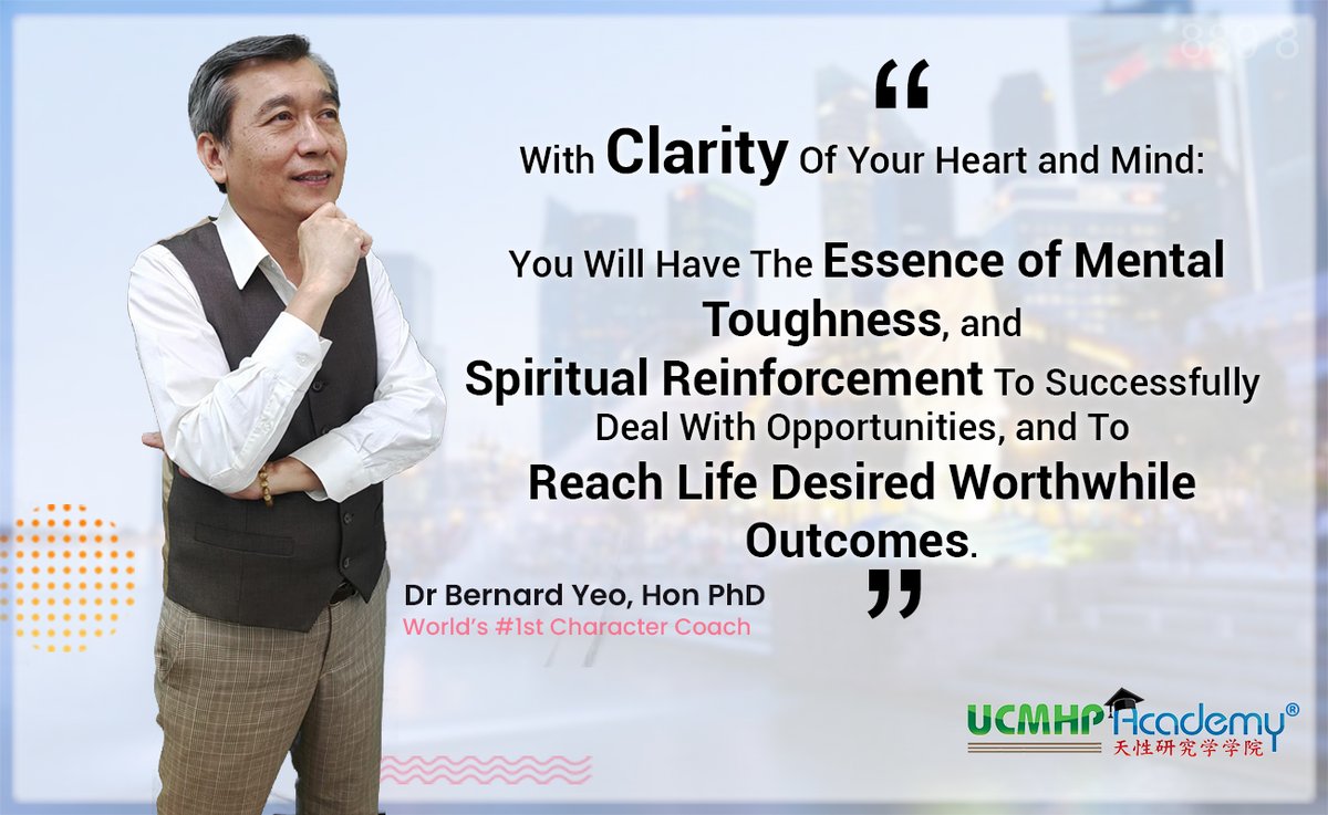With Clarity of your Heart and Mind, you will reach your life desired worthwhile outcomes. #clarity <a href="/ucmhp/">UCMHP Academy</a>  #ESSENCE #MentalToughness