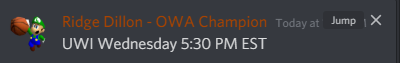 You heard it from <a href="/OWARBLX/">Online Wrestling Alliance</a> world champion, @ridgeisawesome.

UWI Wednesday 5:30 PM EST!