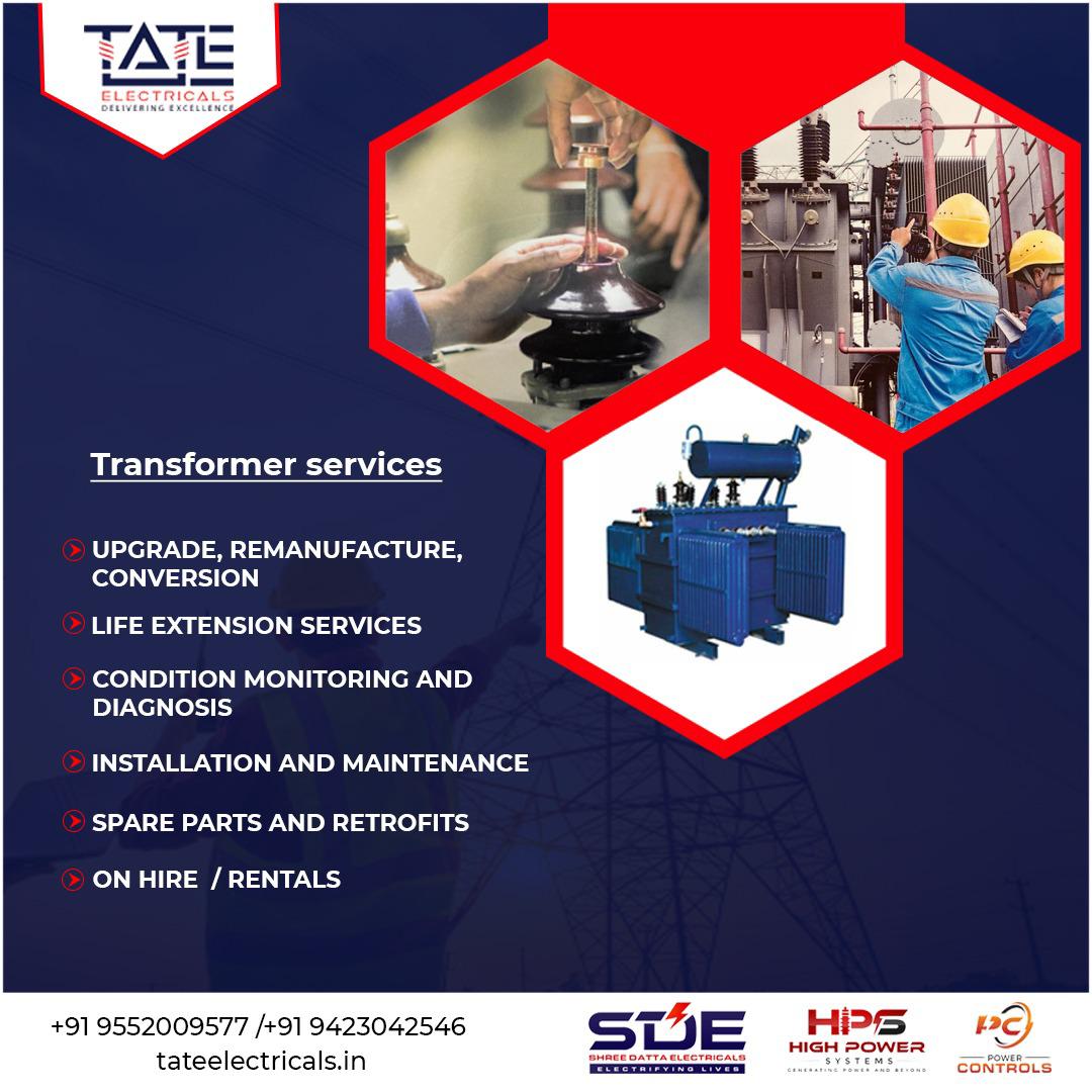 TateElectricals's tweet photo. Get transformer repair services and transformers on rent from one of the best transformer manufacturers company in pune, mumbai, Baramati. 
For more details about our sevices please visit @https://tateelectricals.in
please feel free to contact! +91 95520 09577 / +91-94230 42546 https://t.co/1wTwcZ5pUm