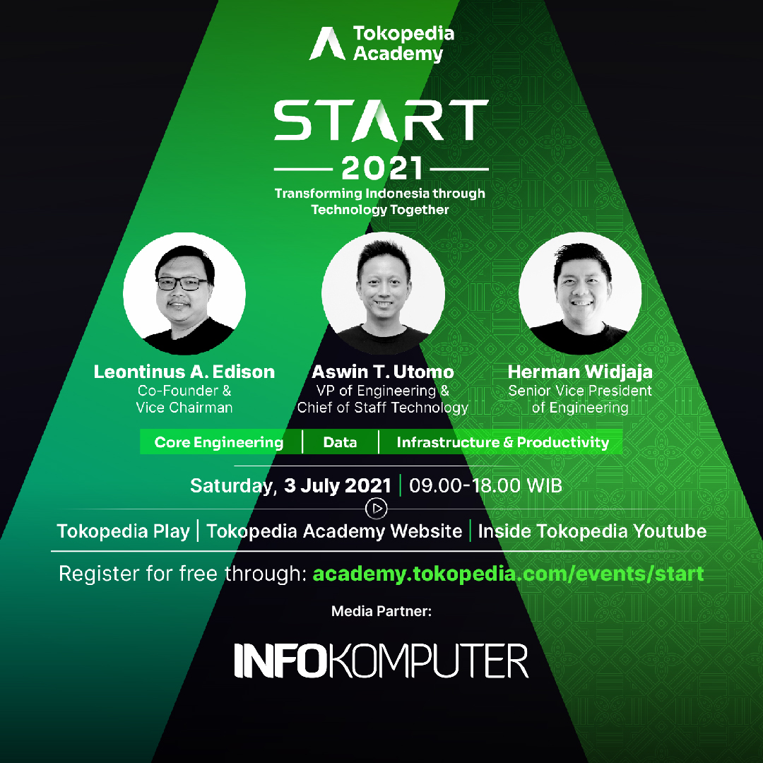 Buat para IT Enthusiast, jangan lupa untuk daftarkan diri Anda ke acara konferensi teknologi terbesar dari Tokopedia yang dukung oleh InfoKomputer di tgl 3 Juli 2021!

Langsung kunjungi academy.tokopedia.com untuk info selengkapnya!
#TokopediaSTART #STARTSummit2021