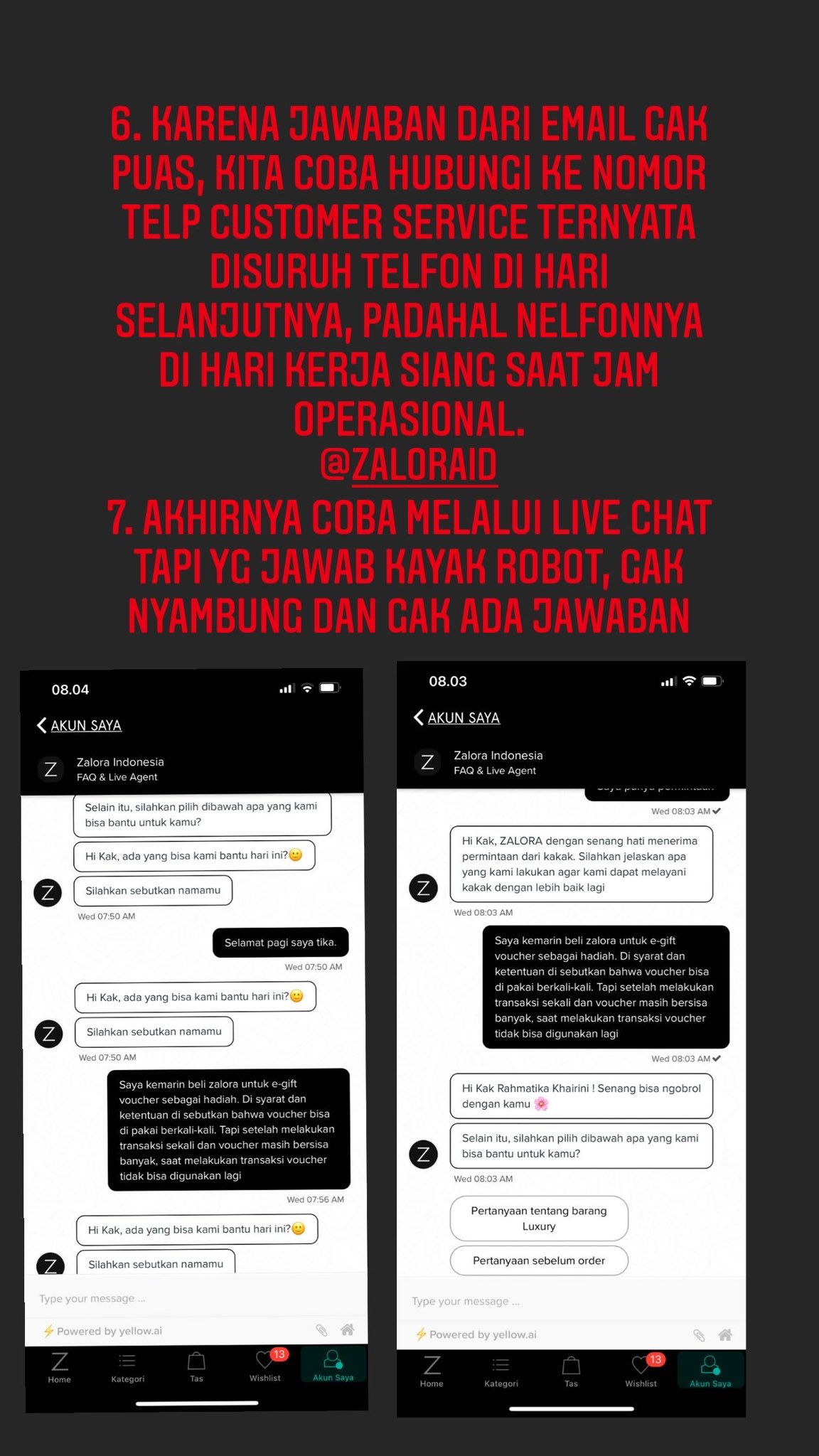 Zalora indonesia chat live Toko Zalora