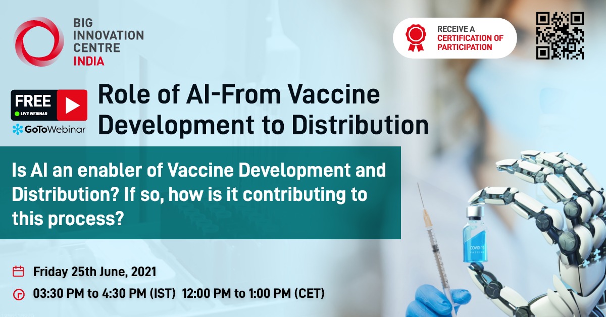 Register Yourself to our Webinar and know the other peripherals of AI as a Technological aid.

Register Today: lnkd.in/gcz8s-7

#BICIndia #BIC #innovation #webinar #AI #covid19 #covid19vaccine #vaccines #emergingtechnologies #pandemic #vaccinessavelives #webinars2021