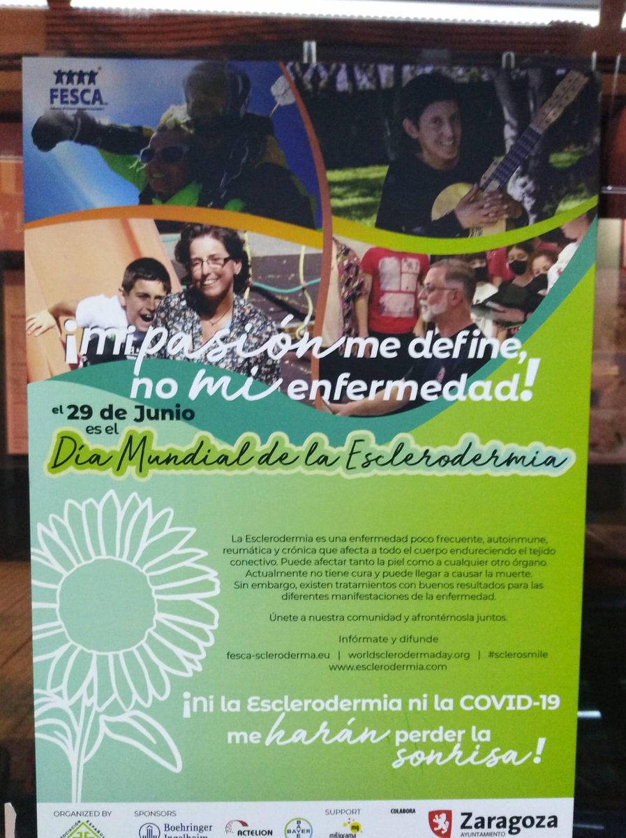Gracias al apoyo del <a href="/zaragoza_es/">AyuntamientoZaragoza</a> los viajeros de los autobuses urbanos pueden ver nuestro cartel por el DÍA MUNDIAL DE LA ESCLERODERMIA #dmesclero2021

#ayuntamientosolidarios
<a href="/Fscleroderma/">Fesca</a> 
#sclerosmile