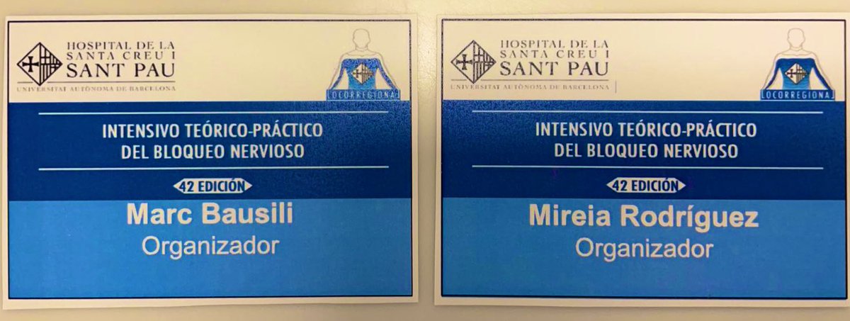 A tan solo 1 semana de #LocorregionalSantpau. Últimas 10 inscripciones disponibles!! Ya más de 75 participantes que gozarán en formato presencial de la 42 edición de nuestro Intensivo. santpauanestesia.wixsite.com/locoregional <a href="/ESRASPAIN/">ESRA-ESPAÑA</a> <a href="/SCARTD_ACM/">SCARTD</a> <a href="/SocCatDolor/">Soc Catalana Dolor</a> <a href="/germ_red/">Javier Ripolles-Melchor</a> <a href="/sedar_es/">SEDAR</a> <a href="/AnestSantPau/">AnestesiaSantPau</a>