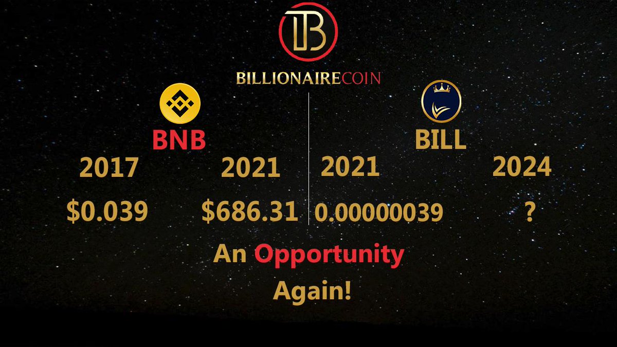 What are your predictions? And how much you will hold till 2024?
billionairecoin.io
.
#cryptocurrency #cryptotwitter #billionairecoin #BinanceSmartChain #BitcoinCrash