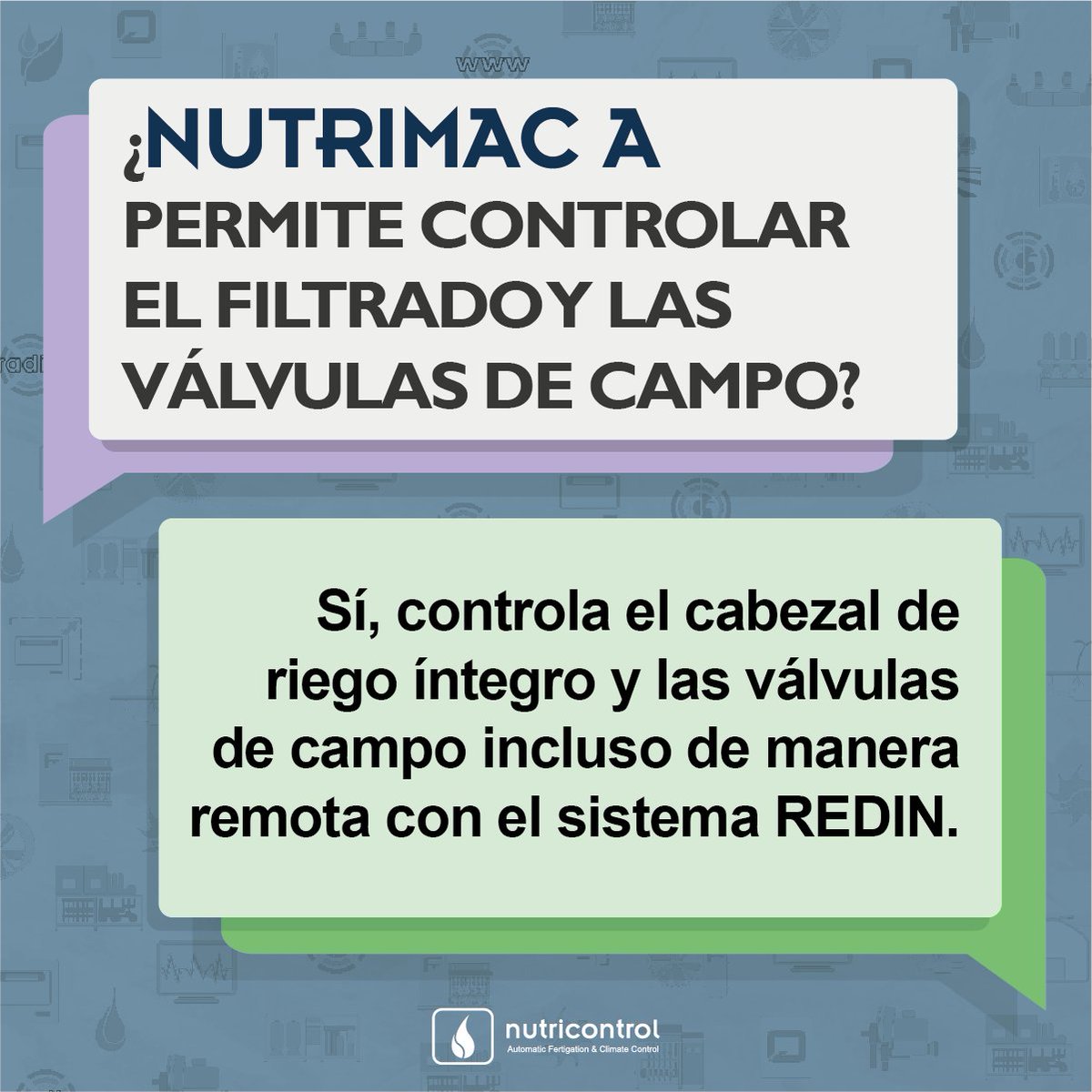 Nutricontrol_es's tweet photo. 🤔¿NUTRIMAC A permite controlar el filtrado y las válvulas de campo?
👇Aquí te traemos la respuesta
#nutricontrolrespode #productodelmes #NutrimacA #ConexiónRemota #riego #precisión #Nutricontrol https://t.co/dOOQyzfJMg