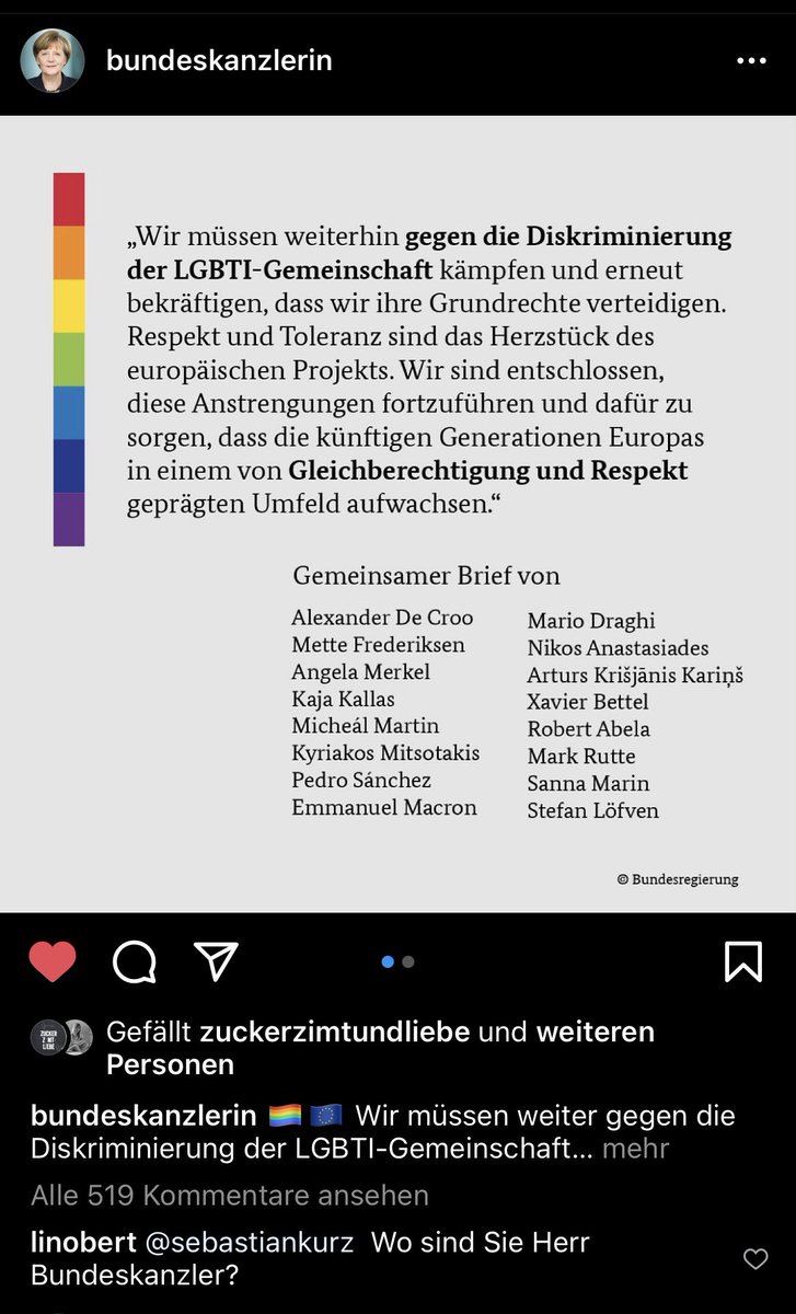 Wer fehlt mal wieder? <a href="/sebastiankurz/">Sebastian Kurz</a> <a href="/AustriaatEU/">Austria at EU</a> #LGBTQI #loveislove