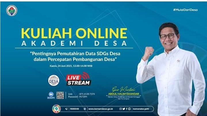 KULIAH OLINE AKADEMI DESA
Pentingnya Pemutkhiran Data SDGs Desa Dalam Percepatan Perencanaan Pembangunan Desa
<a href="/jokowi/">Joko Widodo</a>
<a href="/halimiskandarnu/">ABDUL HALIM ISKANDAR</a>
<a href="/malik_haramain/">malikharamain</a>
<a href="/imansyukri/">Iman Sukri</a>
<a href="/taufikmadjid71/">IG : taufik.madjid</a>
@yusradaridesa
@kemendespdtt
<a href="/Pusat_PPMD/">Pusat PPMD</a>