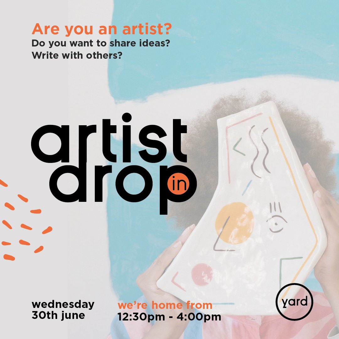 If you’re working on a creative project (in whatever shape/form) and could do with some workspace, peace &amp; quiet, or somewhere to talk through ideas, come along to our ✨ARTIST DROP IN✨next Wednesday, 12:30 - 4pm 💆🏾‍♀️