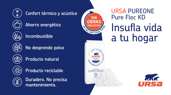 URSAiberica's tweet photo. URSA PUREONE Pure Floc KD se aplica mediante insuflado, de manera rápida, sin generar polvo y sin necesidad de interrumpir la actividad en el interior de la vivienda. https://t.co/i0E2mM9yIQ #lanamineral #insuflado https://t.co/HGR7vmGhjH