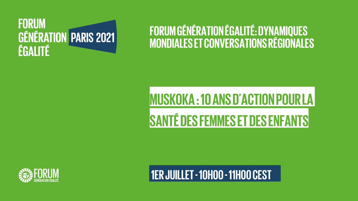 ffmuskoka's tweet photo. Du 30 juin au 2 juillet, la France accueillera le Forum #GénérationÉgalité, le rassemblement féministe mondial le plus important depuis 25 ans.
RDV pour 📣90 évènements🗣Plus de 500 intervenants
⚠️ Inscrivez-vous avant le dimanche 27 juin à 23h59 CEST sur https://t.co/rqqIzoRY5K https://t.co/gPRDwwkL7M