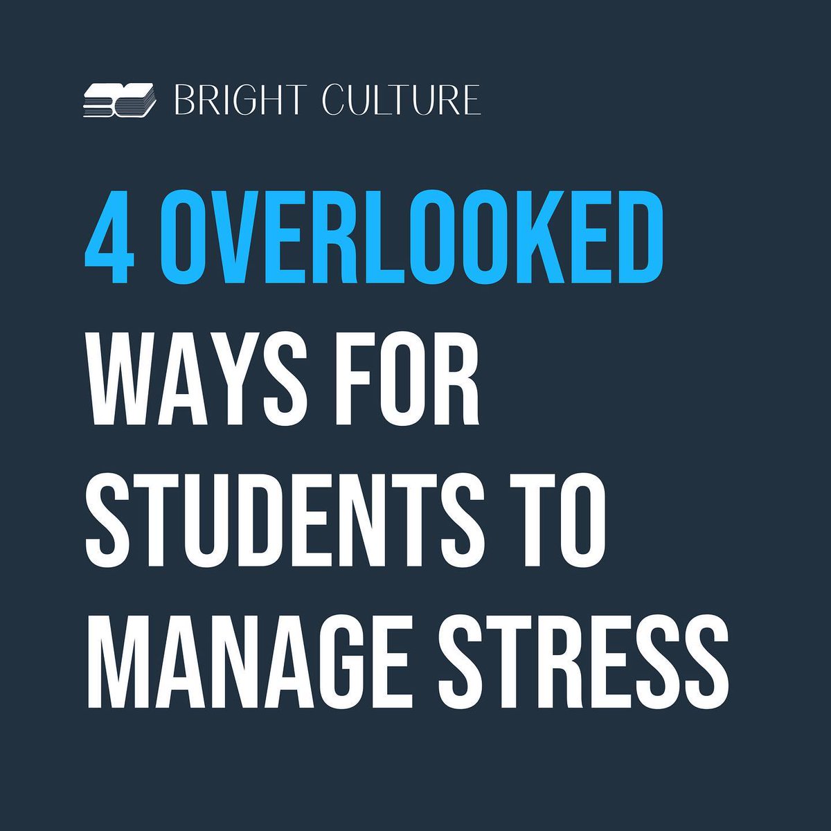 BrightCulture's tweet image. As exam season approaches, many students are tempted to seek out unhealthy coping mechanisms to deal with stress. While binge-eating junk food or watching Netflix to procrastinate tasks may seem like a good idea at the moment, this may actually result in you feeling more stressed