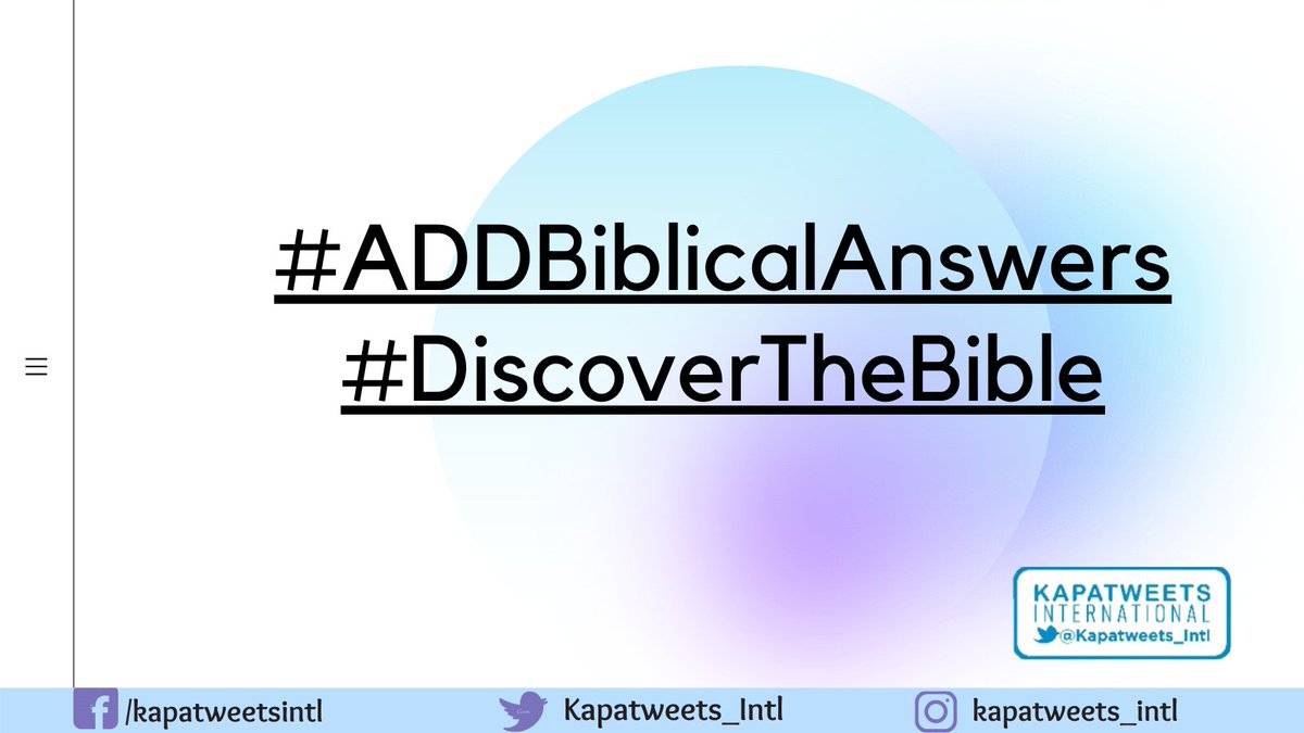 Kapatweets_Intl's tweet photo. Happy Thursday Kapatweets!
Thanks be to God for another opportunity to interact with you all. Let's start our trending effort for tonight before we start our Bible Exposition.
Tweet your feelings with our hashtags for today:
#ADDBiblicalAnswers
#DiscoverTheBible https://t.co/GbXzf1ivWD