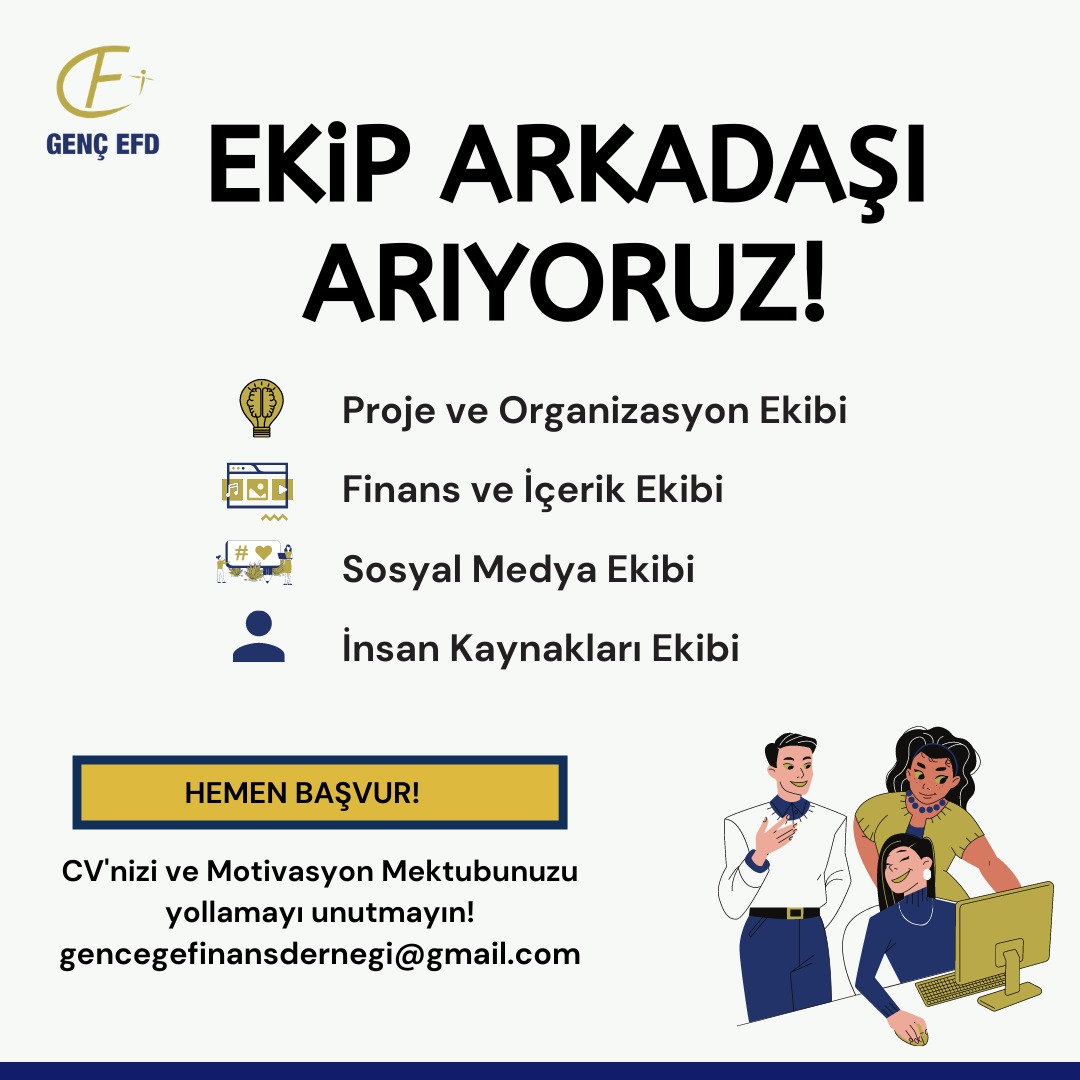 •Finansa ilgi duyuyorsan, 
•Üniversitelerin 1., 2, ve 3. sınıf öğrencisiysen, 
•CV’ne katkı sağlamak istiyorsan,
•Genç, dinamik ve araştırmacı biriyim diyorsan,
•Takım ruhunu deneyimlemek ve kariyerini ön plana çıkarmak istiyorsan HEMEN BAŞVUR!

Başvurular gmail üzerinden‼