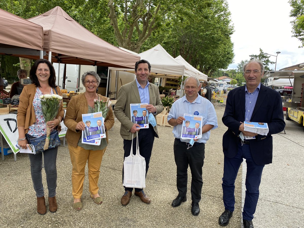 AlexAgostini33's tweet photo. Sur le marché de #Salles ce matin pour soutenir notre candidat @NicolasFlorian_ pour le 27 juin 👌!
Une équipe toujours motivée 💪. Merci aux colistiers de la 9eme 👍
#NouvelleAquitaine #Regionales2021 #JANF https://t.co/vraJTkhJ0L