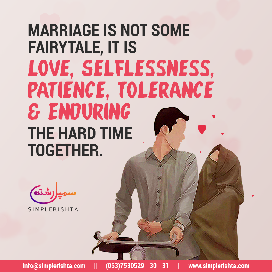 SimpleRishta's tweet photo. "Marriage is not some fairytale, it is love, selflessness, patience, tolerance and enduring the hard time together.

☎️ 053-7530529
☎️ 053-7530530
☎️ 053-7530531
 https://t.co/4QA2EGYUGc

#newrelationships #spousesearch  #matrimonialservices #wedding #marriage #find_rishta" https://t.co/FzXufIH1wf