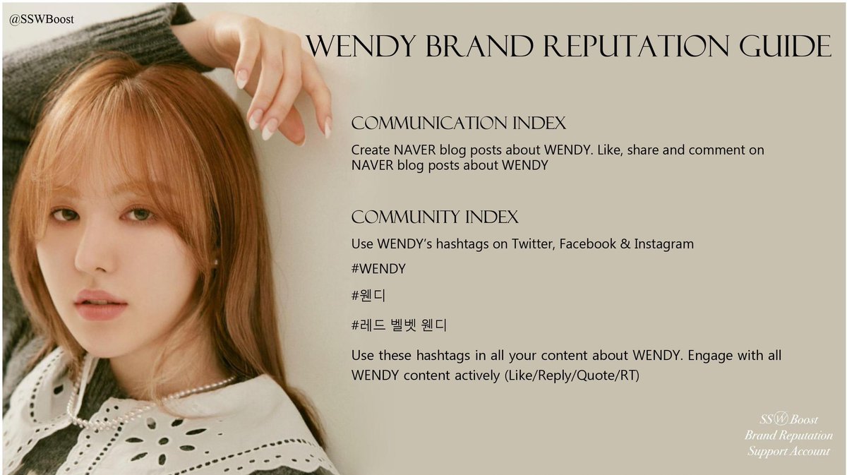 SSWboost's tweet photo. Wendy Brand Reputation Guide by @SSWboost 💙

 #WENDY #웬디 #RedVelvet #레드벨벳 https://t.co/PjwpqPoKfv