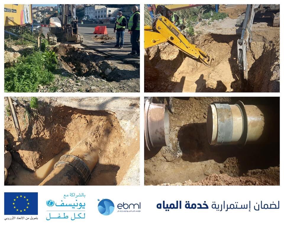 ebmlgov's tweet photo. إصلاح خط الجر الرئيسي من نبع المضيق في محلة بلدة العقيبة بتاريخ ١٤ /٢/٢٠٢١
أنهت فرق الصيانة التابعة لمؤسسة مياه بيروت وجبل لبنان – دائرة كسروان أصلاح القسطل قطر 1000ملم.
#مياه_بيروت_وجبل_لبنان #يونيسف_لبنان #الاتحاد_الأوروبي
#UNICEF_Lebanon #EU_Madad_Fund #EBML https://t.co/ubTl1gdtqn