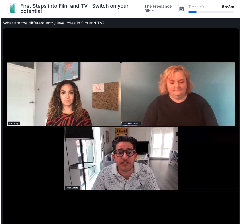 alisongrade's tweet photo. Third session of the morning is now happening.
We are joined by:
π Joel Kafetz, founder of E20 Productions
π Sonia Fry, Production Manager
π Margaret Burgin, Head of Careers @UKScreenSkills (via audio link)
Thanks to Steph our #BSL interpreter!
#FirstSteps2021
#FilmandTV https://t.co/ydy1SfghJl