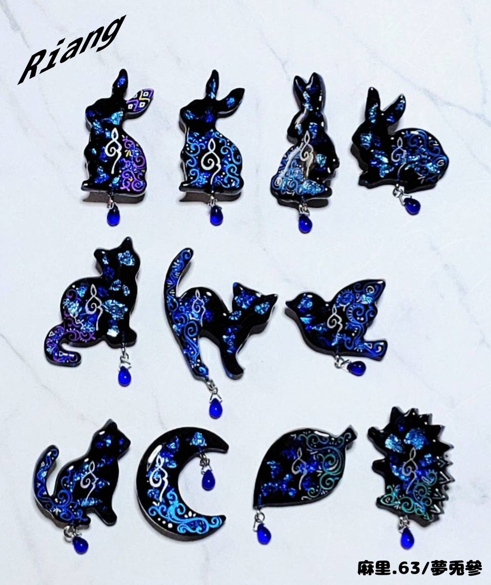moo_san63's tweet photo. 🌈ちょっと🆕 #Riang 🌈
手描き模様入り #ブローチ ✨
蛍ガラス風のレジン製品です☝️😊
#うさぎ #ねこ #鳥 #ハリネズミ #葉っぱ #青 #クリマ44 #エスニック https://t.co/Jqz8jS3hmi