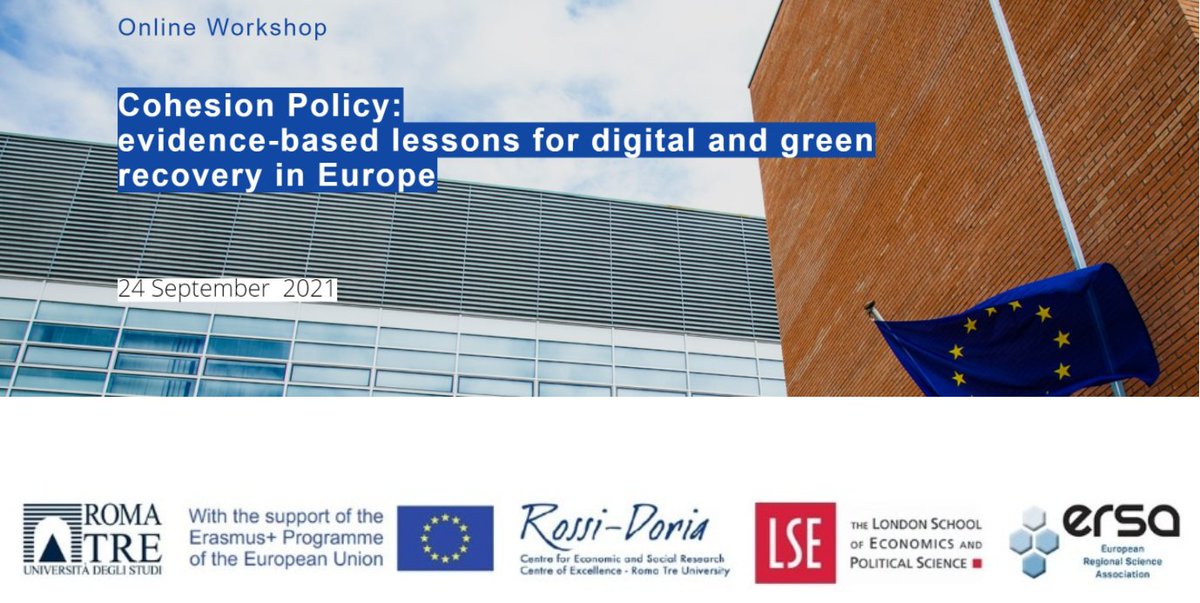 #DigitalGreenRecovery Online Workshop Sept. 24
With <a href="/crescenzi_r/">Riccardo Crescenzi</a> <a href="/mara_giua/">Mara Giua</a> <a href="/rodriguez_pose/">Andrés Rodríguez-Pose</a> <a href="/emacampiglio/">Emanuele Campiglio</a> <a href="/GiuliaSonzogno/">Giulia Valeria Sonzogno</a> @RezartHoxhaj
<a href="/gaffey_veronica/">Veronica Gaffey</a>  <a href="/henryoverman/">Henry G Overman</a> <a href="/stengwe/">Stengg Werner</a> <a href="/pietrobelliC/">carlo pietrobelli</a> <a href="/DijkstraLewis/">Lewis Dijkstra</a> <a href="/guidodeblasio/">Guido de Blasio</a> <a href="/VMonastiriotis/">Vassilis Monastiriotis</a> <a href="/JohnBachtler/">John Bachtler</a> <a href="/paolo_veneri/">Paolo Veneri</a>