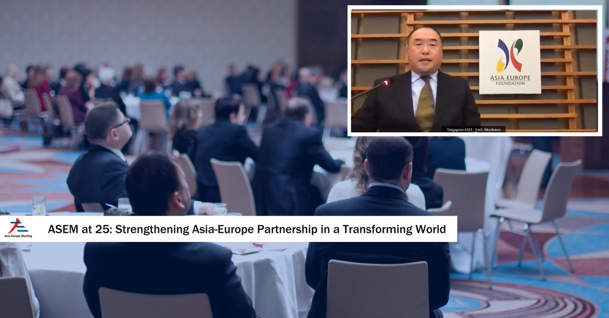 ASEF is proud to take part in the High-level Policy Dialogue commemorating @AsiaEuropeMtg's 25th anniversary organised by @MOFAVietNam. Our ExecDir Amb Toru Morikawa highlights ASEF's readiness to shape the post #COVID19 era together with #ASEM partners > https://t.co/1zsvxJ1Al2 https://t.co/VBjFEJ51D1