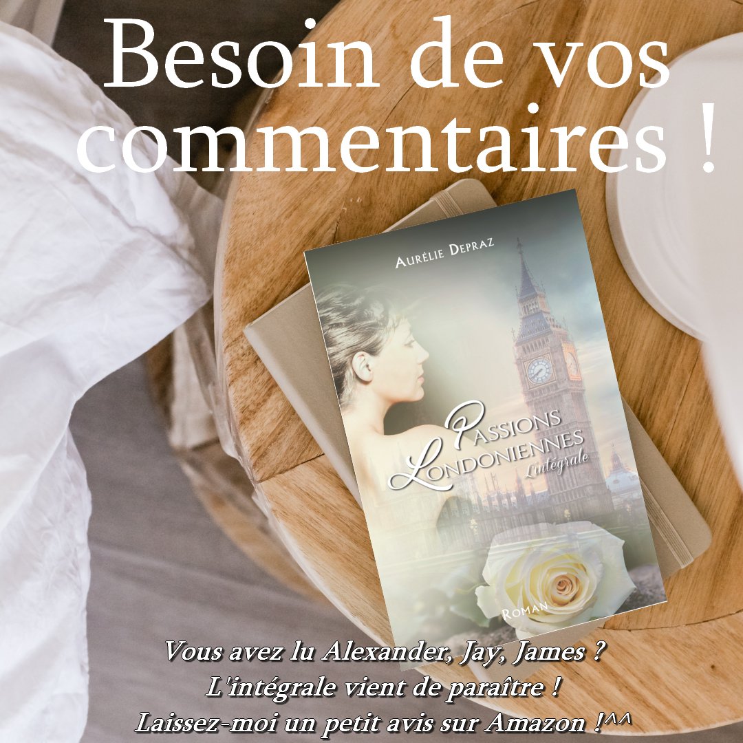 Si vous avez déjà lu un ou plusieurs des 3 tomes de ma saga "Passions Londoniennes", surtout n'hésitez pas à me laisser un petit avis sur Amazon... pour le lancement de la version intégrale !🙏C'est ici:👉 amzn.to/3xJK35f