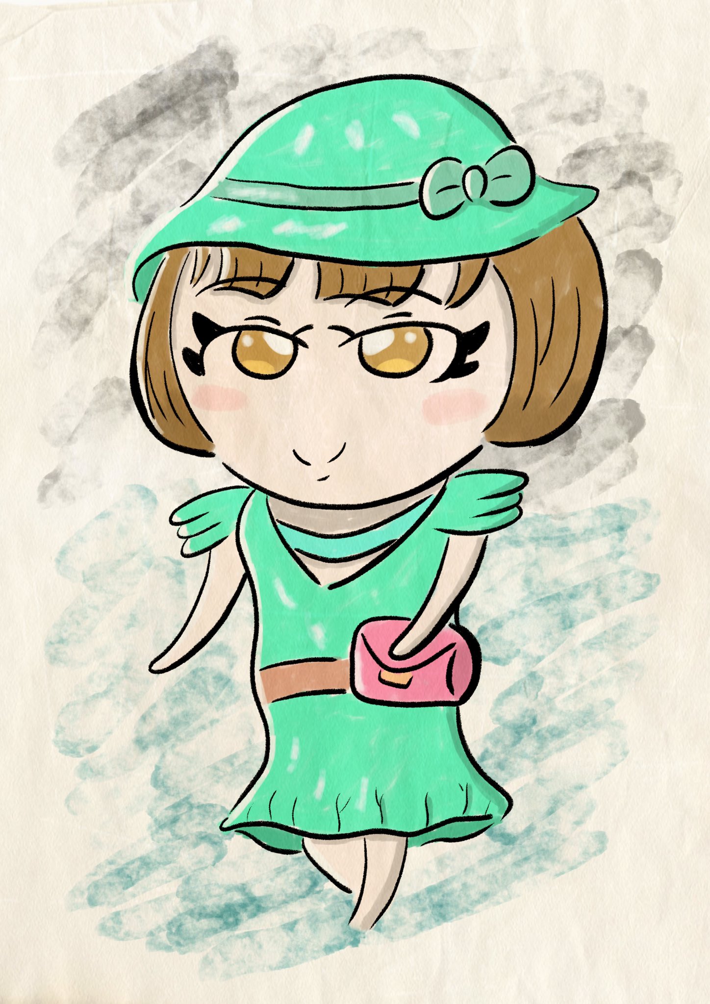 Twitter এ Aki かわいい子供 動物イラスト描きます モダンファッションガール レトロで大人っぽい女の子を描きました イラスト イラストレーター おしゃれ ファッション 私の絵柄が好みって人にフォローされたい みんなで楽しむtwitter展覧会 T Co