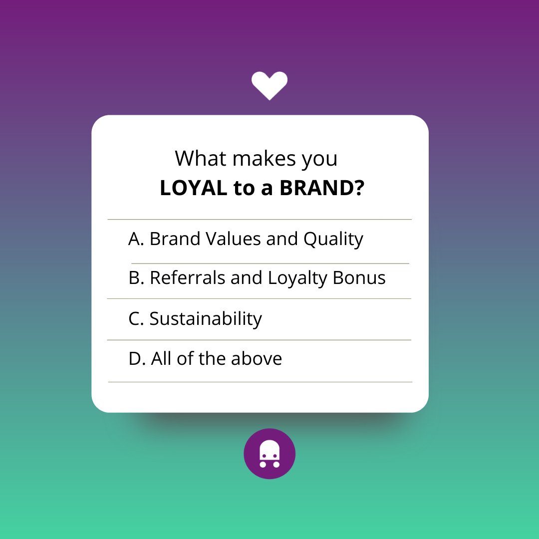 karnivalapp's tweet photo. We choose option D.
What's your pick?
Comment below your choice and tag your favorite brand to let them know what you are looking for?
#karnivalapp #loyalty #consumers #Iwantattention #sustainability #digitalbills #smartreceipts #karnival https://t.co/1JeP69LLkO