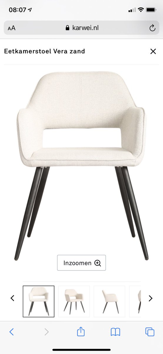 SaschaBaggerman's tweet photo. @locuta Ik zou eens bij Karwei kijken. Daar hebben ze mooie stoelen en niet te duur. Ook stoffen. Het moet wel lekker zitten. Zeker als je er de hele dag op moet zitten. Deze vind ik wel mooi maar misschien geen handige kleur met kinderen 😊 https://t.co/zfoIWYrAh1