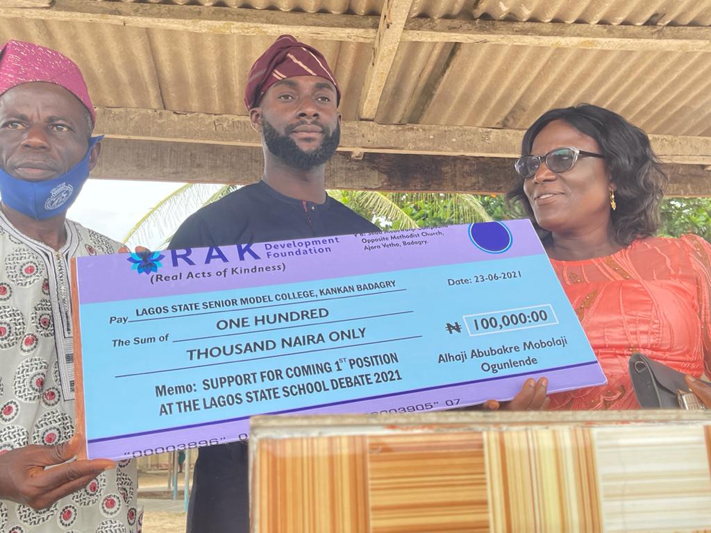 RakDevelopment's tweet photo. It was a great to hear young upcoming leaders give opinions concerning restructuring Nigeria as a panacea to National Development .

Congratulations to Amzat Deborah and Okunowo Moyosore of Lagos State Model College Badagry. https://t.co/owzKxLMPPV