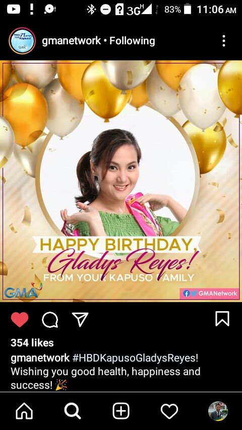 Happy Birthday to our versatile Kapuso actress, Ms. GLADYS REYES! Stay safe and blessed.   