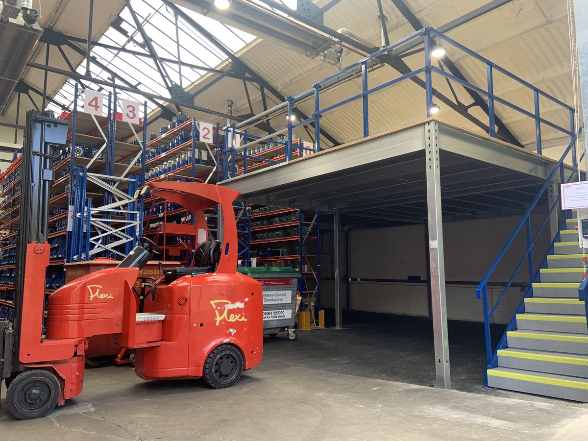 Before and after! Latest stage of our warehouse refurbishment complete. All new racking, lifting equipment and a mezzanine floor down one side of the building…all to make room for even more stock!
