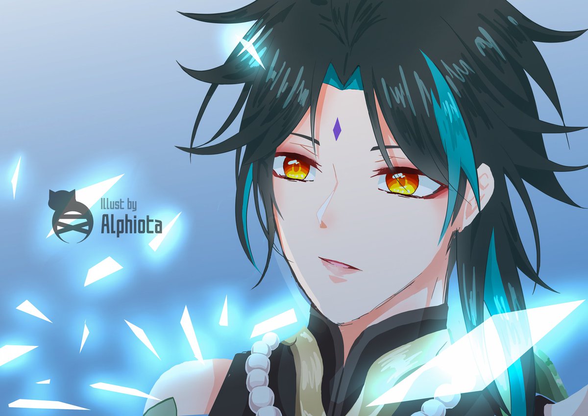 alphiota's tweet photo. art trade with my beloved artist friend Michi (michirun99 on ig) 

#xiao #GenshinImpact #原神 #原神イラスト #原神魈 #魈 #genshintwt https://t.co/RFUhzbtahI