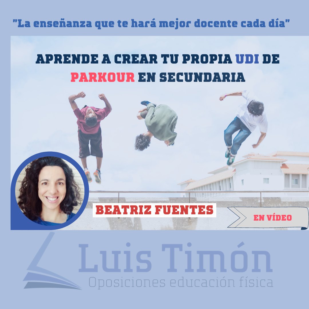 oposicionesedu1's tweet image. 🤩NUEVO CURSO PREMIUM 🤩

¡Parkour para Secundaria!
 🤸‍♀️🏢  🤸‍♀️🏢  🤸‍♀️🏢  🤸‍♀️🏢

Este increíble CURSO PREMIUM que tendrá todo lo necesario para que puedas realizar tu UDI de Parkour sin ningún impedimento.