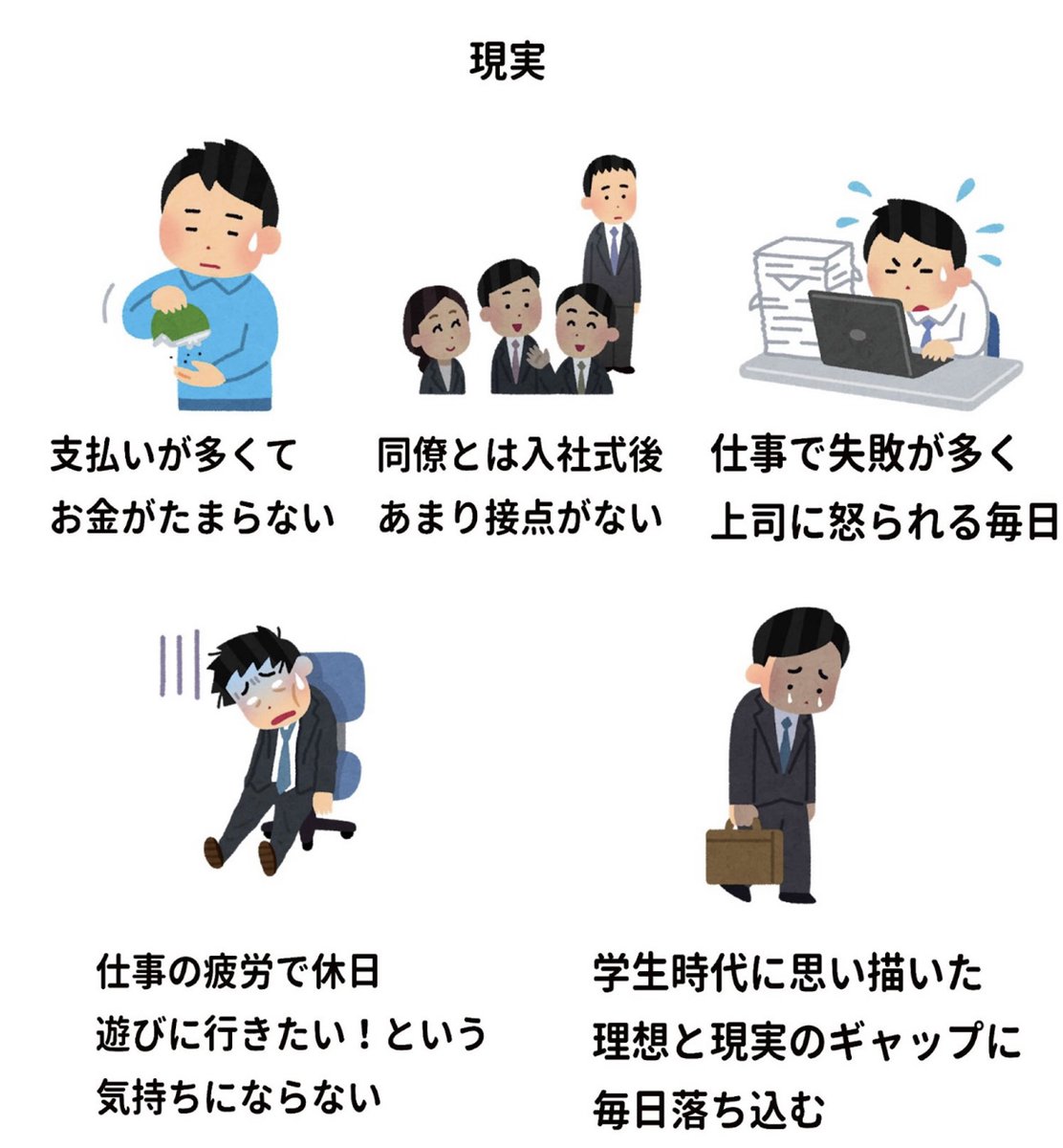 思い描いていた 社会人 の理想と現実 働きすぎも体に良くないのでゆっくり休んでくださいね 話題の画像プラス 思い描いていた 社会人 の理想と現実 働きすぎも体に良くないのでゆっくり休んでくださいね 話題の画像プラス