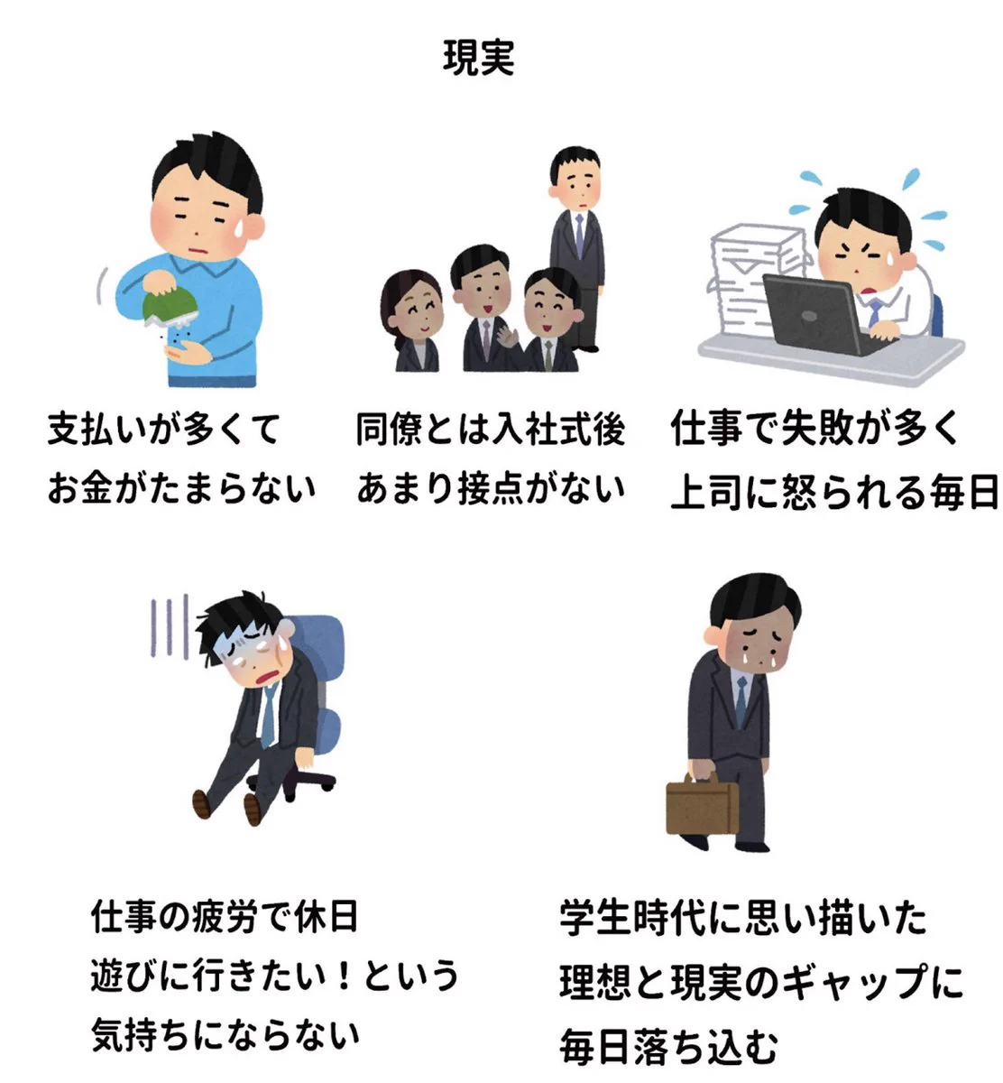 思い描いていた「社会人」の理想と現実…働きすぎも体に良くないのでゆっくり休んでくださいね…