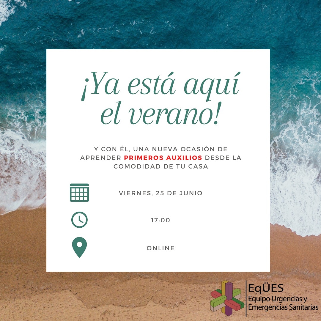 SomosEqUES's tweet photo. Tenemos el honor de informaros de que este próximo viernes daremos una sesión online gratuita de primeros auxilios 🚑 https://t.co/X5f6OjOav8
