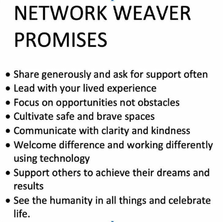 Network weaver promises #QI