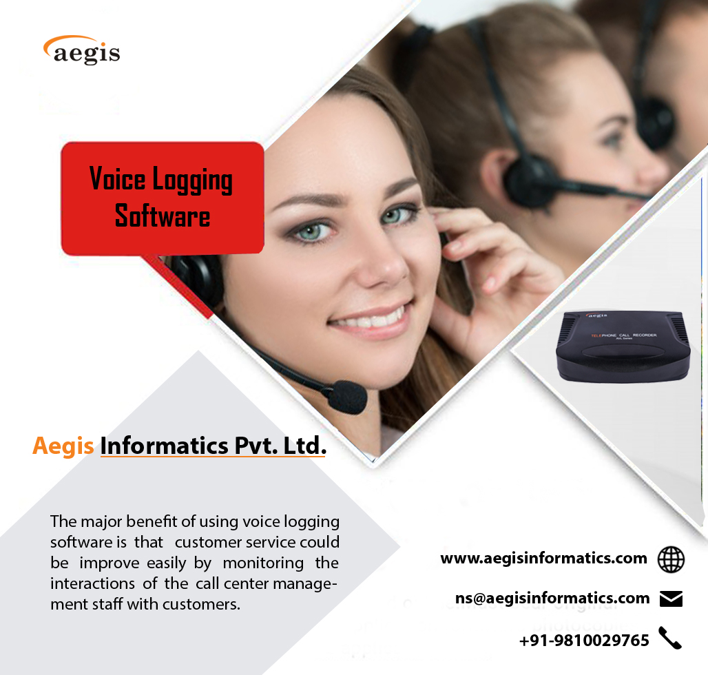 aegisinformatic's tweet image. #Aegis_Informatics - The major benefit of using voice logging software is that  customer service could be improve easily by monitoring the interactions of the call center management staff with customers. 

#VoiceLogger #VoiceLoggingSolution #VoiceLoggerSoftware #VoiceLoggerPrice
