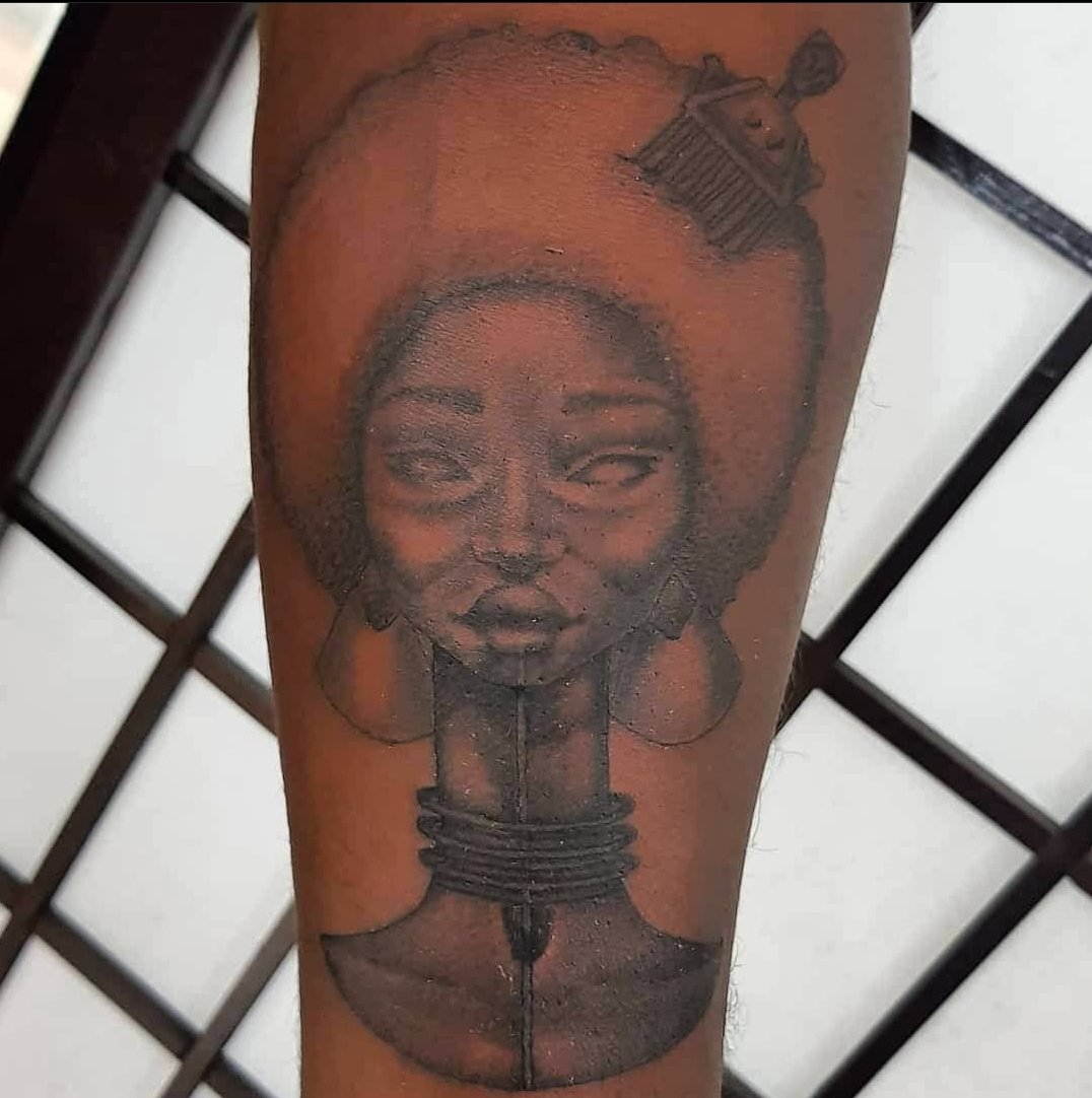 Tattoo uploaded by Tajae Gustavus  Found on Pinterest melanin girl  blackgirlmagic darkskin blackpeople afro colourtattoo colortattoo   Tattoodo