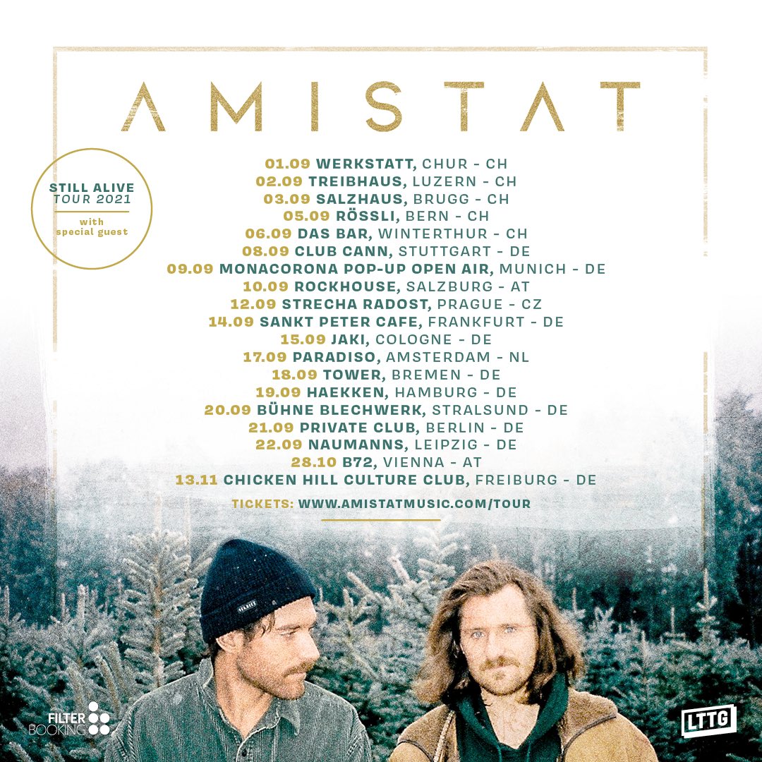 🍃EUROPE 🍃

It’s been a very long time since we last played a live show and announced any tour dates…Therefore we are even more excited  to announce this tour and to come and play LIVE for you all again!There will be new music also:) Tickets are on sale now via link in bio Xx❤️