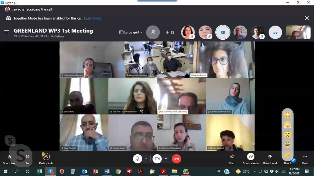 📆 The 18th of June, the WP3 #GREENLAND meeting held successfully

🎯 The meeting aimed to coordinate and to update the PPs about the work carried out during the implementation of Labour Market analysis of the NEETs and Women

Read more: bit.ly/3xMpMvZ
#GOMED @ENICBCMed