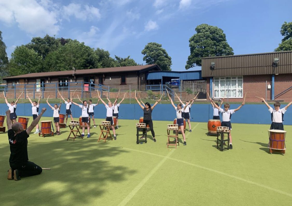 DCSJ_official's tweet photo. Some more photos from the brilliant Taiko drumming session with @taikomeantime and Year 7. 🪘 🙌 https://t.co/GMekY2Kjp3