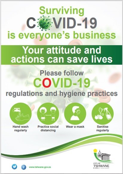 CityTshwane's tweet photo. Our health systems are under pressure, hospitals are full and there is shortage of beds and oxygen.

It is your attitude and actions that can save lives. #COVID19 #3rdWave https://t.co/NXwhzrXz9z
