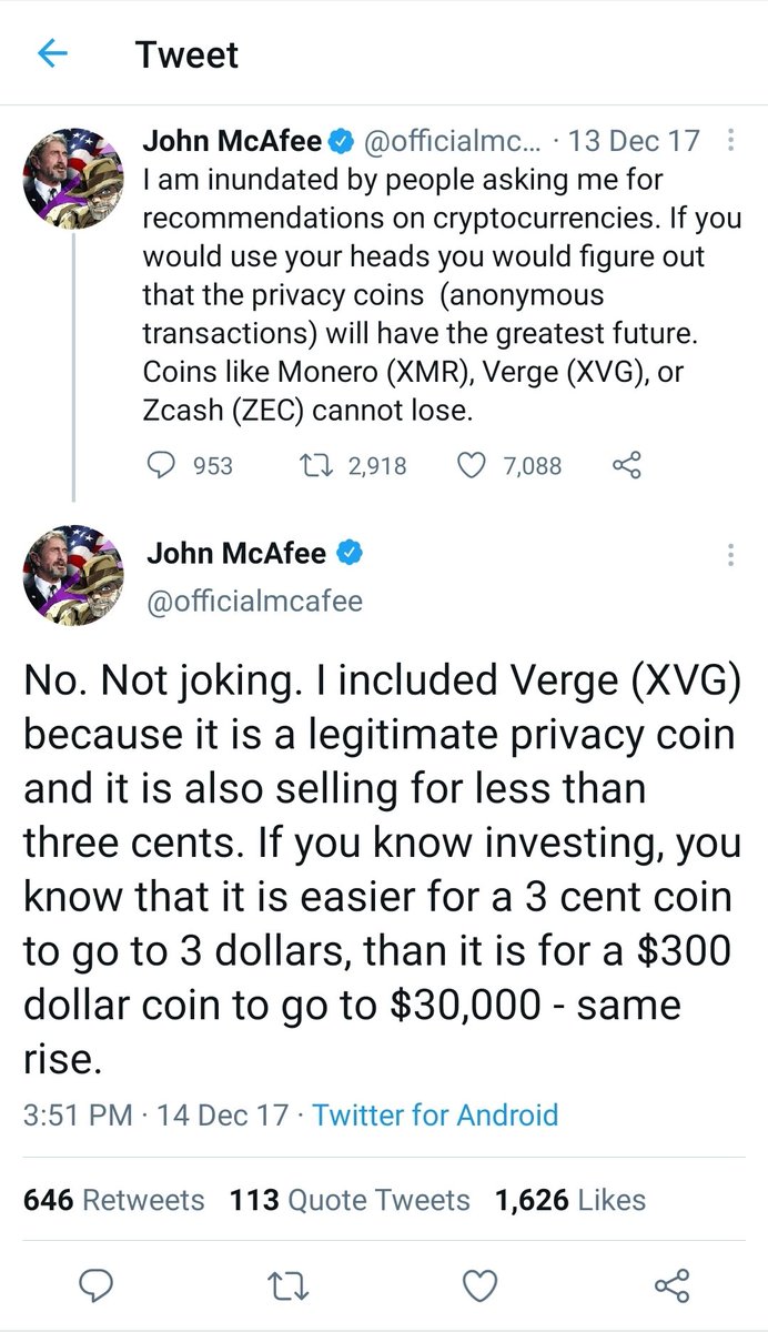 TheCryptoCamel's tweet photo. #JohnMcAfee #McAfee #mcafeetweets https://t.co/jXrmNVM45Q