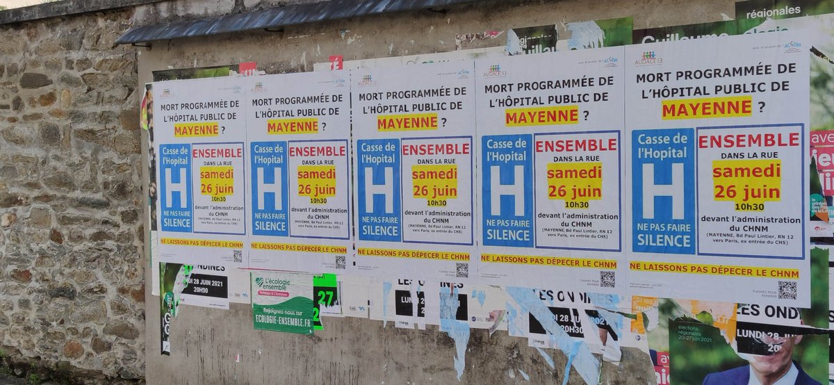 53AUDACE53's tweet photo. Sauvons notre #hopital .
&amp; si nos élus, actuels ou candidats, appelaient explicitement dans un communiqué, leurs concitoyens à manifester samedi pour sauver le #CHNM ?
Merci à eux.
@JpLeScornet
@AValpremit
@Brodin_Jones 
@SLefoulon 
@yfavennec @guillaumegarot  @GuillaumeCarr7 https://t.co/18OXt3ABeC